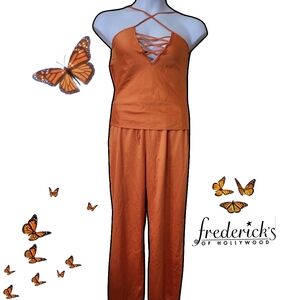 Frederick's of Hollywood Orange Lingerie Set